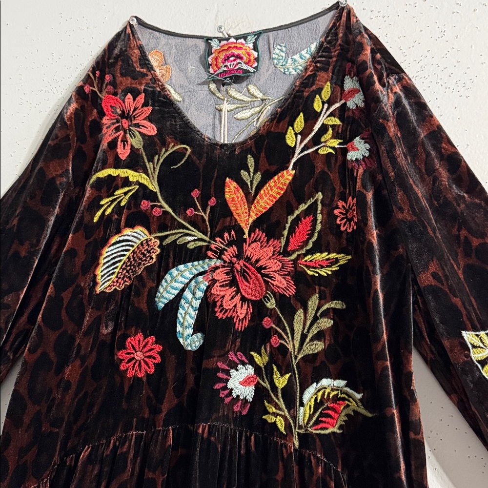 Johnny Was Floral Embroidered Long Sleeve Maxi Dress NWT - Picture 6 of 10